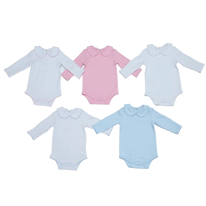 Otroška oblačila po meri picot trim baby onesie