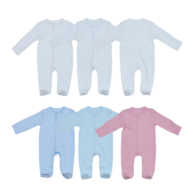 Picot trim novorojenček, ki prihaja domov obleke dojenčkov onesie romper set